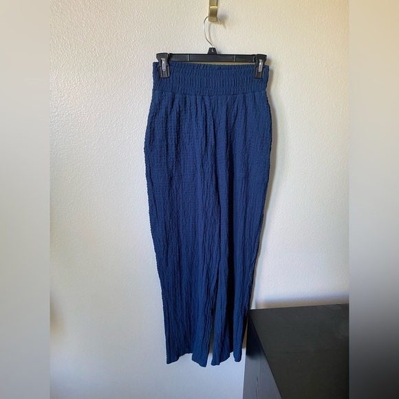 FP Beach By Free People Gia Pants Navy Size XS Loungewear Athleisure Boho - Picture 3 of 12